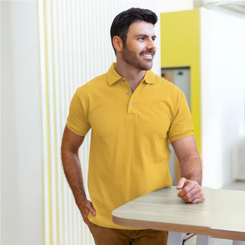 Mustard Yellow Polo T shirt Premium Cotton Wardrobe Essential