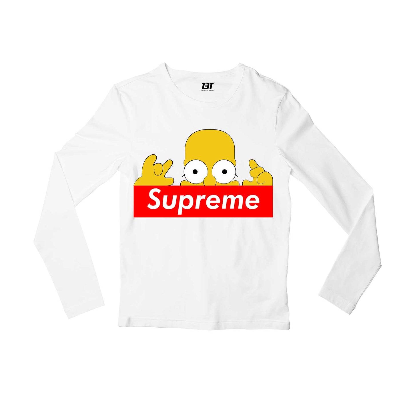 The Simpsons Full Sleeves T-shirt Full Sleeves T-shirt The Banyan Tee TBT Merchandise Apparel Clothing