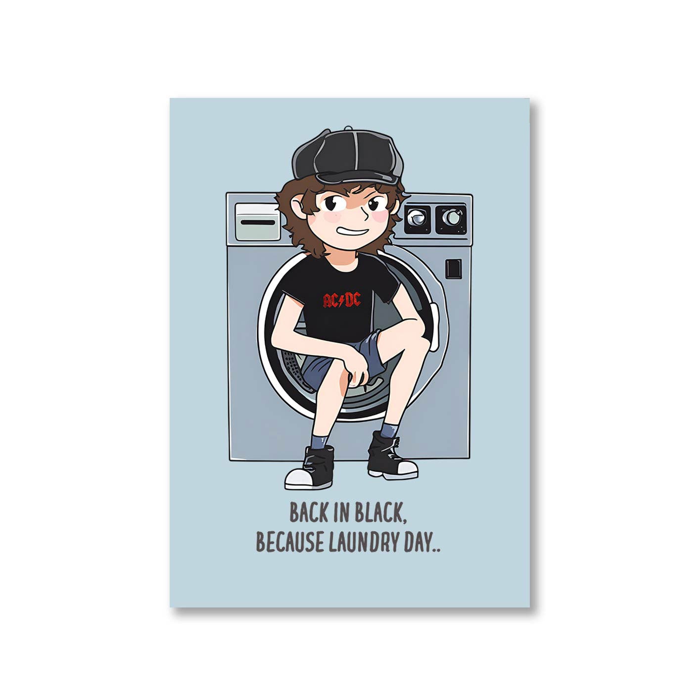 ac/dc back in black meme poster wall art buy online india the banyan tee tbt a4