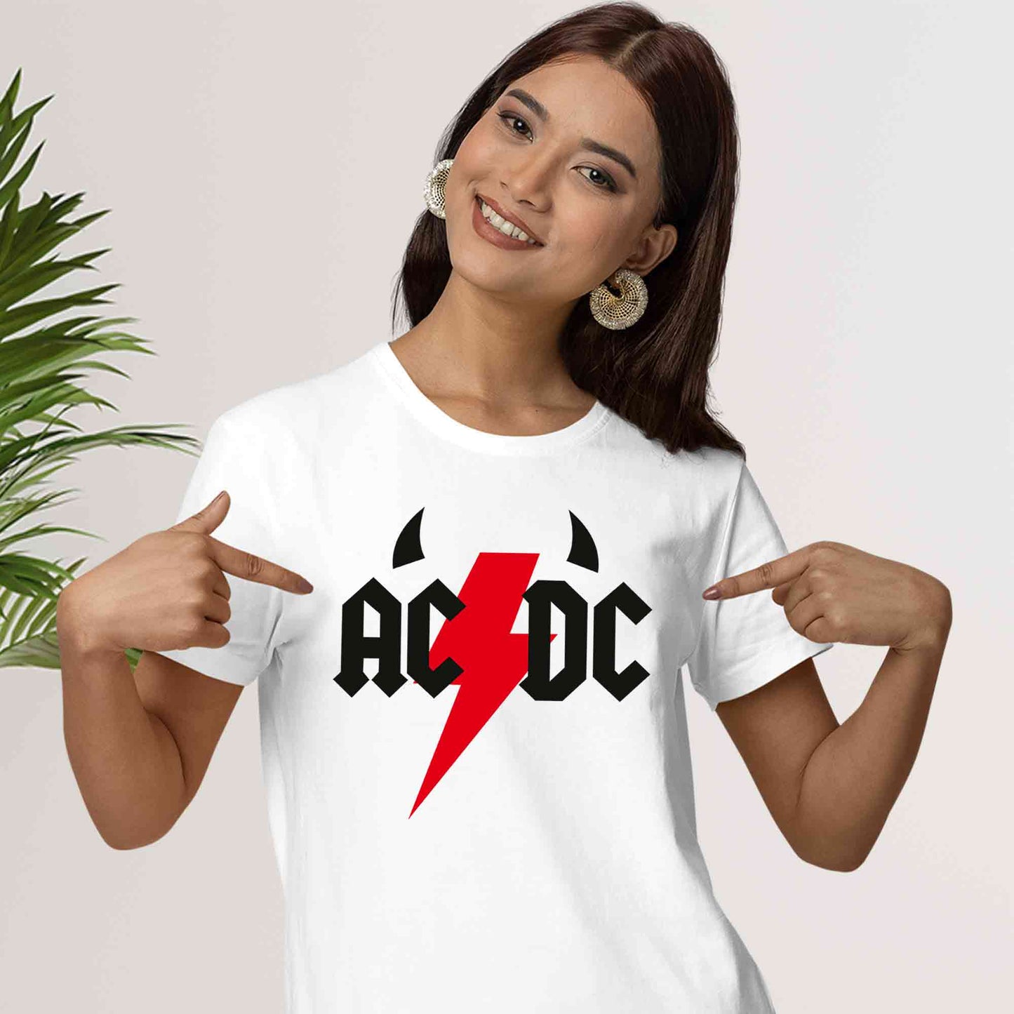 ac/dc rock t-shirt music band buy online india the banyan tee tbt men women girls boys unisex white