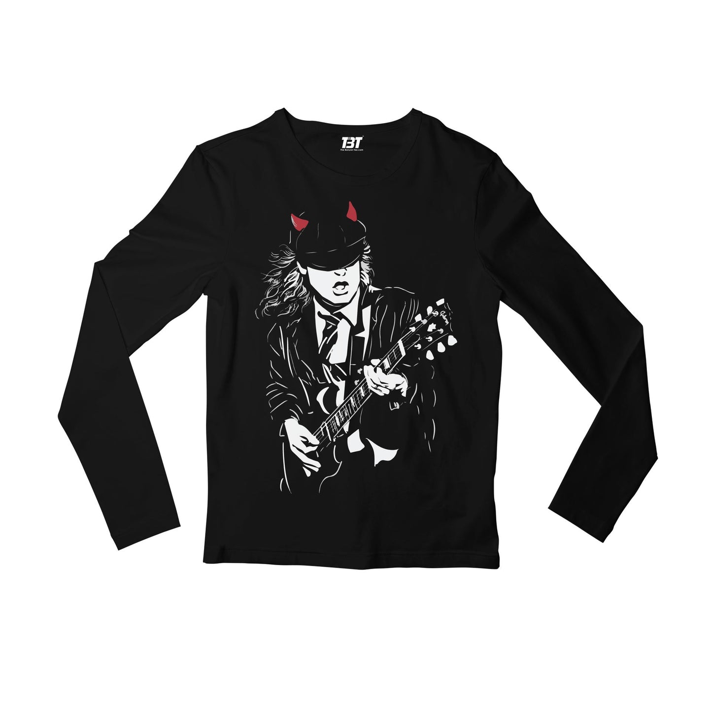 ac/dc angus full sleeves long sleeves music band buy online india the banyan tee tbt men women girls boys unisex black