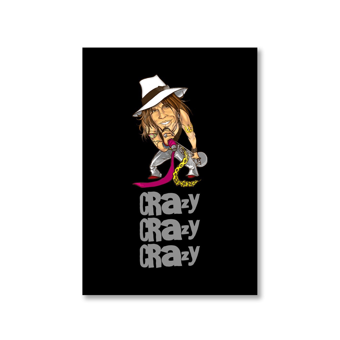 aerosmith crazy poster wall art buy online india the banyan tee tbt a4