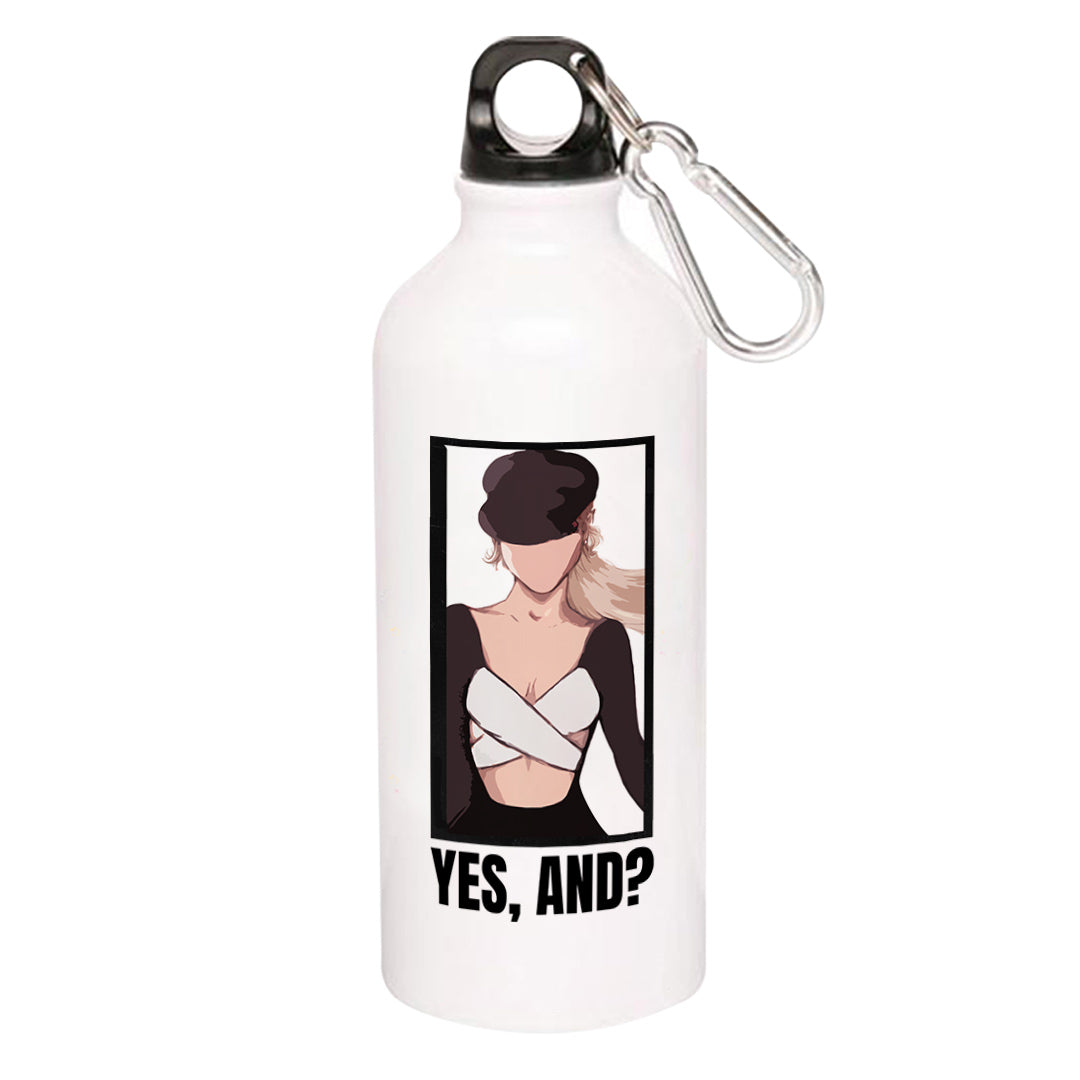 ariana grande yes and sipper steel water bottle flask gym shaker music band buy online india the banyan tee tbt men women girls boys unisex