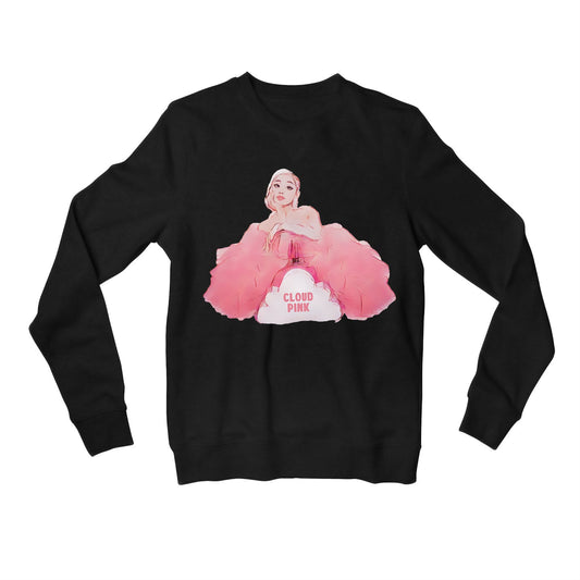 ariana grande cloud pink sweatshirt upper winterwear music band buy online india the banyan tee tbt men women girls boys unisex black 