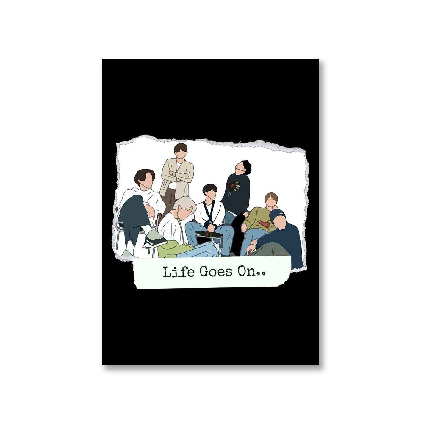 bts life goes on poster wall art buy online india the banyan tee tbt a4