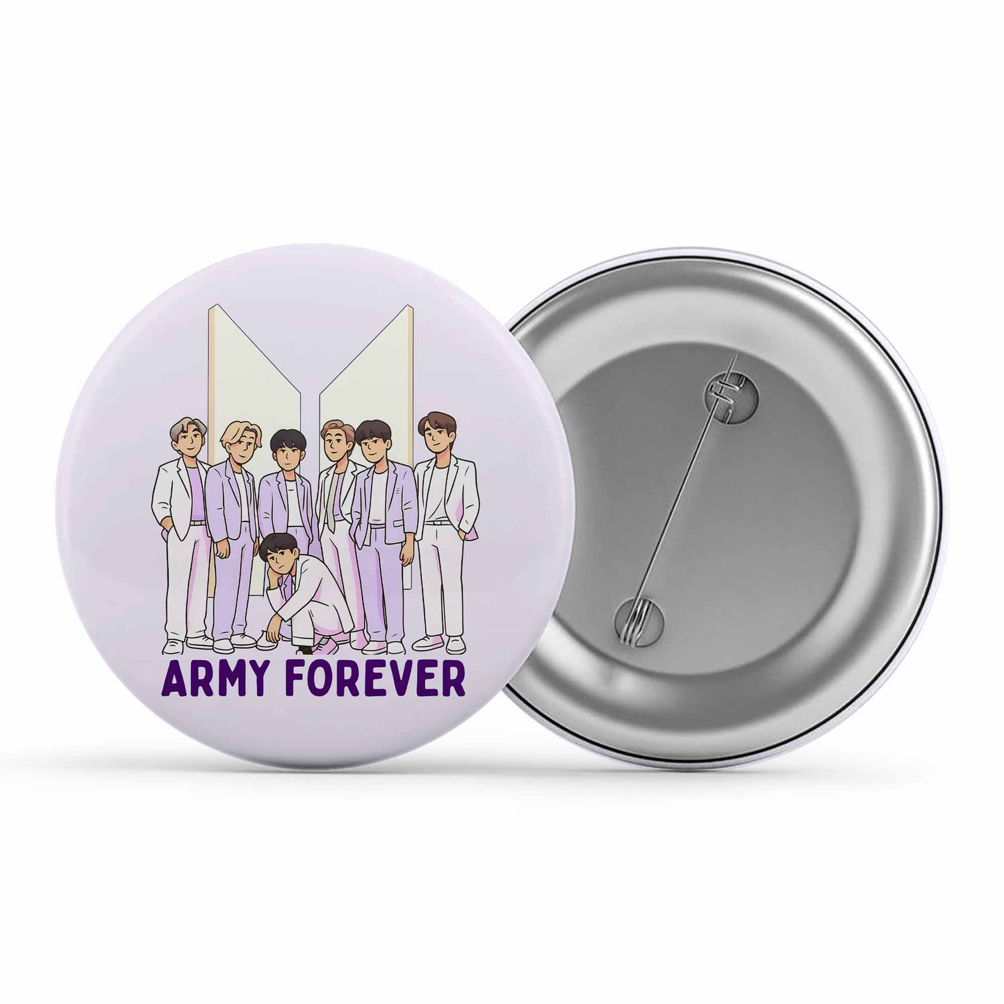 bts army forever badge pin button music band buy online india the banyan tee tbt men women girls boys unisex