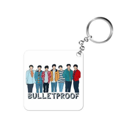 BTS keychain keyring music band K Pop Bangtan Boys Bullet proof boys scout the banyan tee K Pop