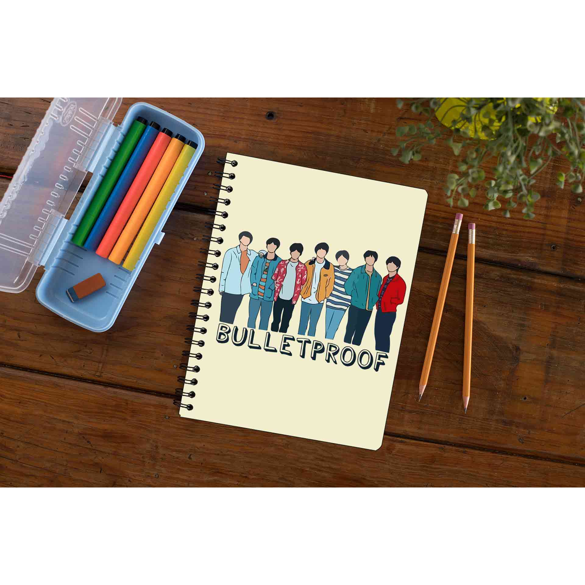 Buy BTS Notebook - Bulletproof at Rs. 50 OFF 🤑 – The Banyan Tee