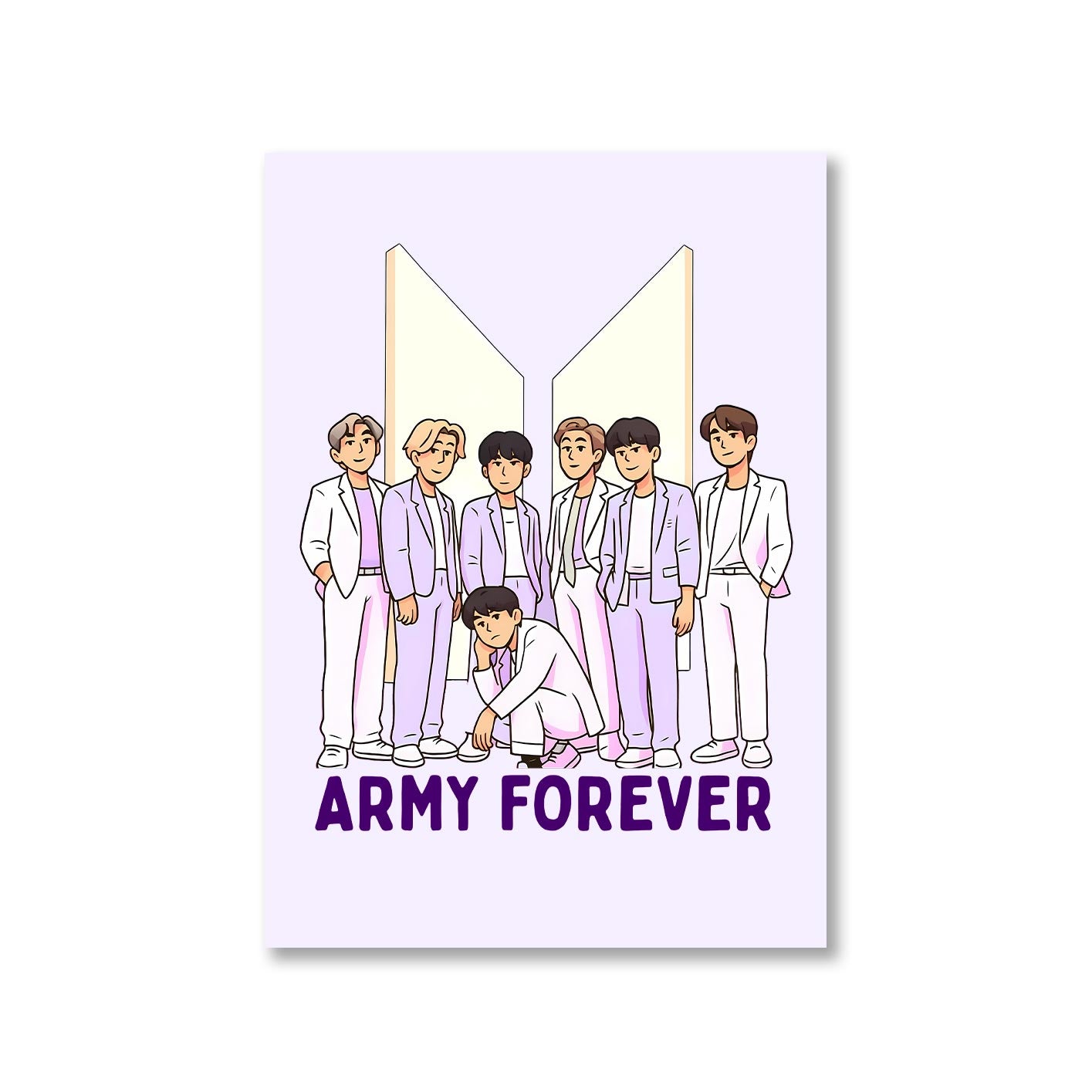 bts army forever poster wall art buy online india the banyan tee tbt a4