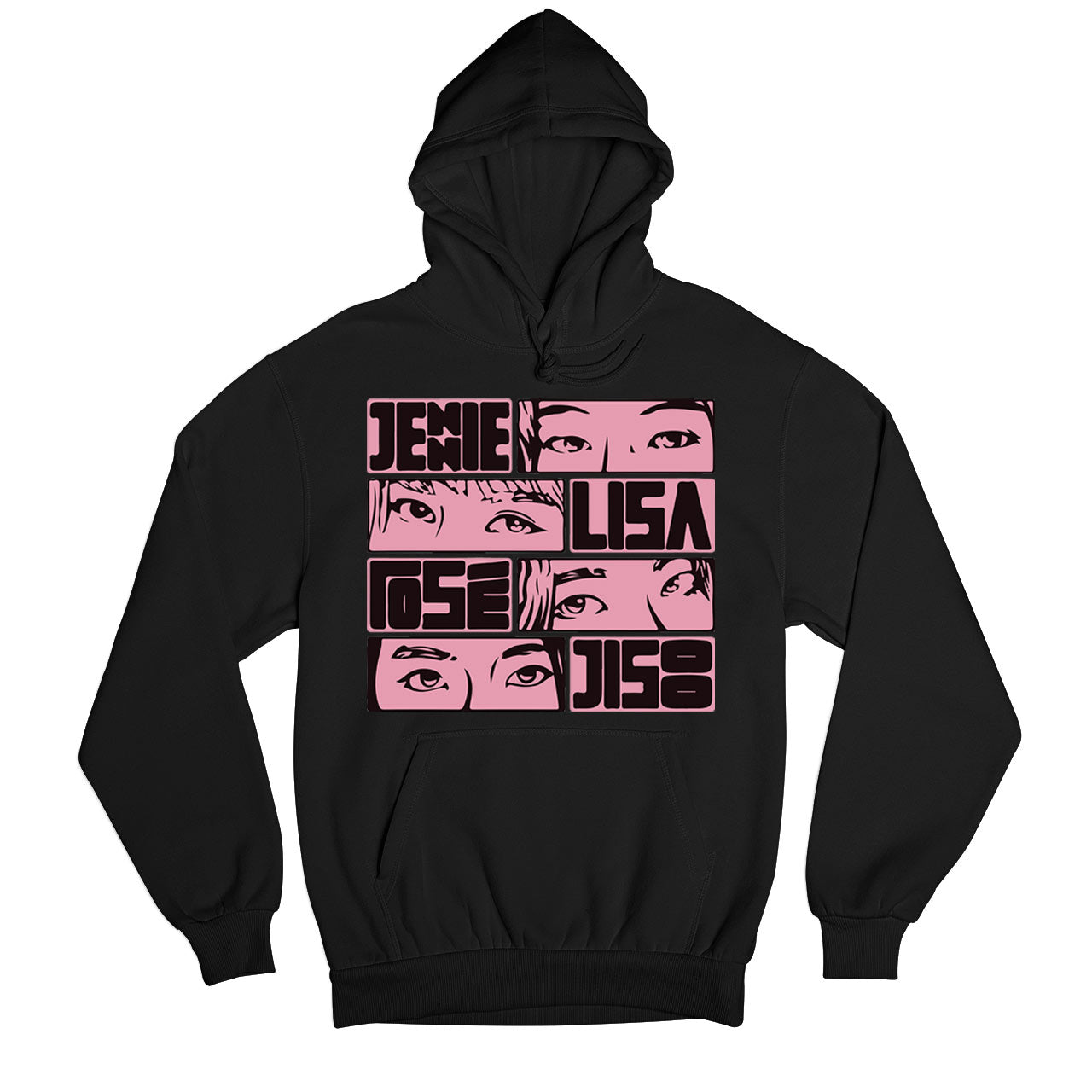 black pink jennie lisa rose jisoo hoodie hooded sweatshirt winterwear music band buy online india the banyan tee tbt men women girls boys unisex black song k pop jennie lisa jisoo rose