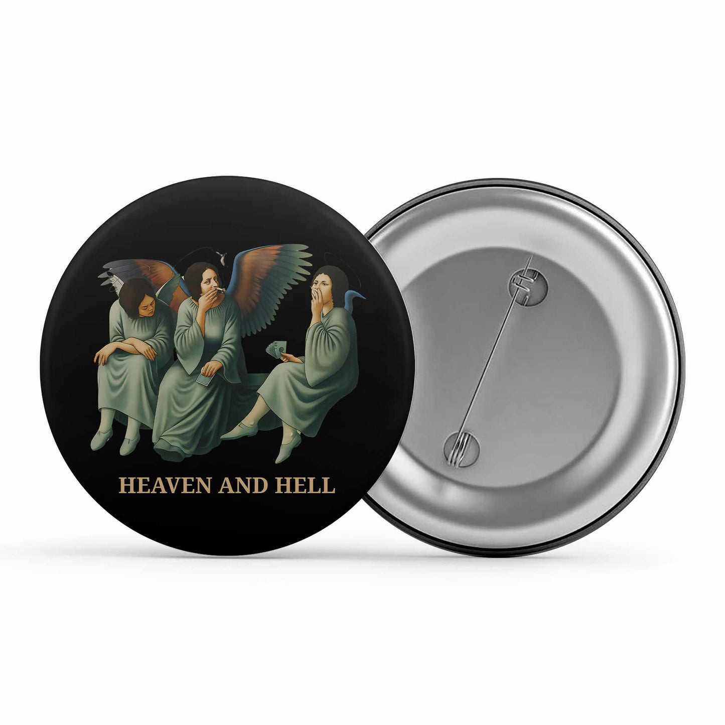 black sabbath heaven and hell badge pin button music band buy online india the banyan tee tbt men women girls boys unisex