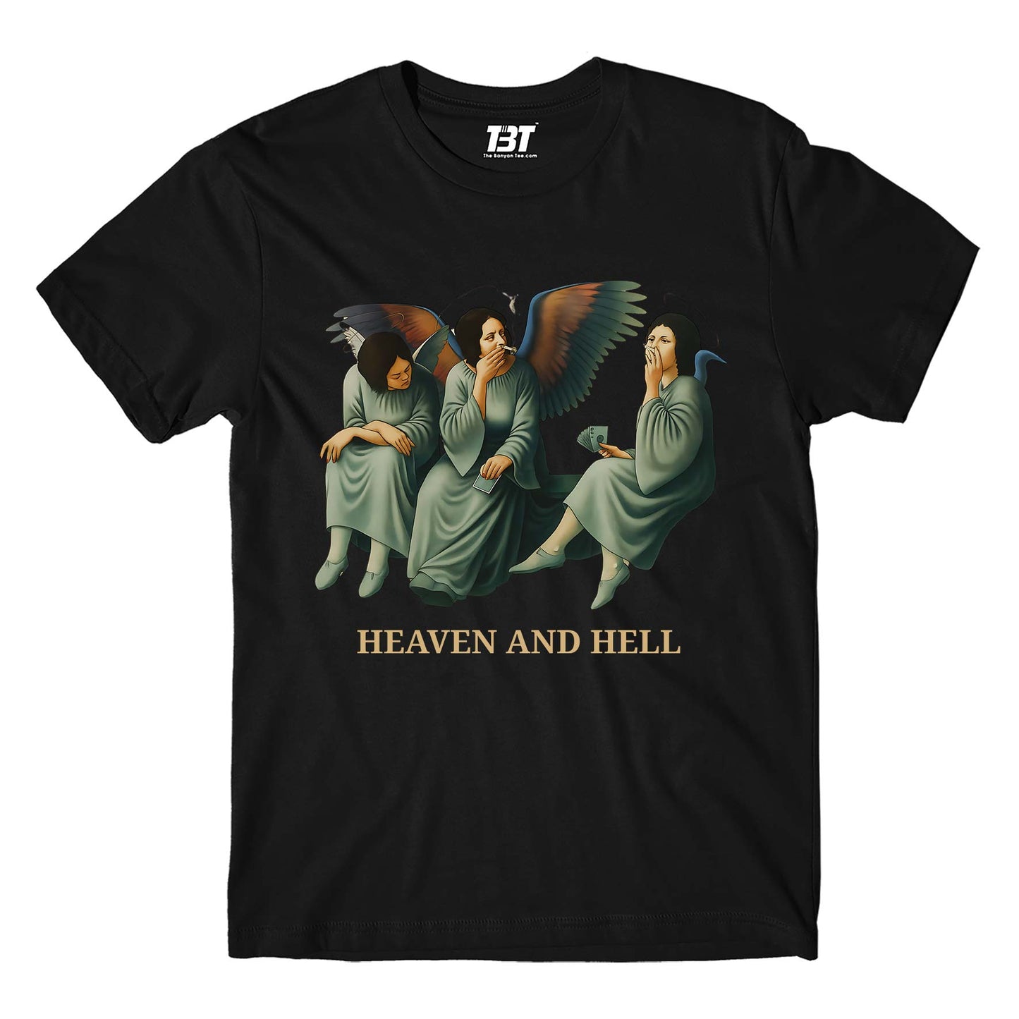 black sabbath heaven and hell t-shirt music band buy online india the banyan tee tbt men women girls boys unisex black