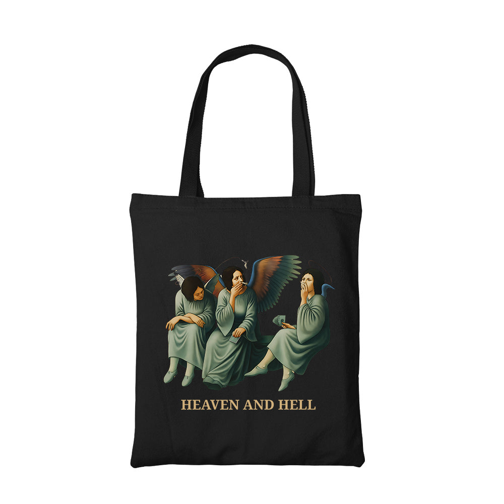 black sabbath heaven and hell tote bag cotton printed music band buy online india the banyan tee tbt men women girls boys unisex