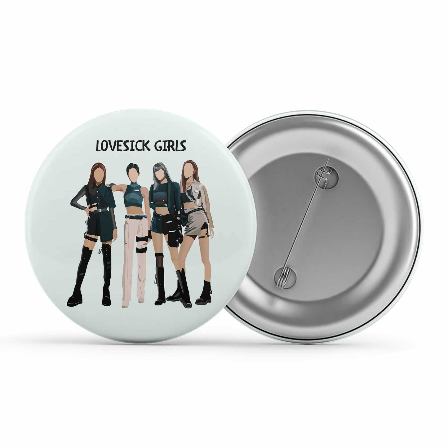 black pink lovesick girls badge pin button music band buy online india the banyan tee tbt men women girls boys unisex song k pop jennie lisa jisoo rose