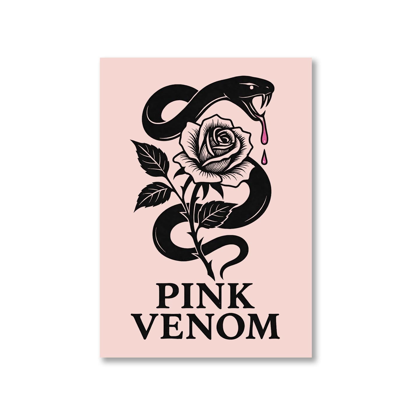 black pink pink venom poster wall art buy online india the banyan tee tbt 8 x 10