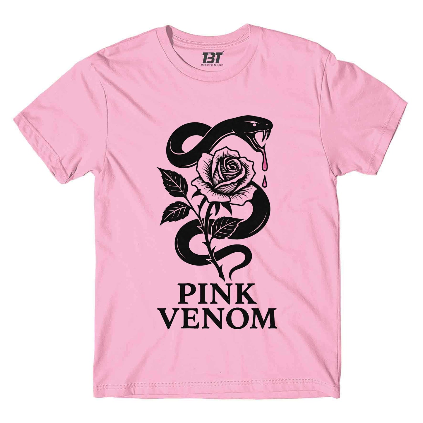 black pink pink venom t-shirt music band buy online india the banyan tee tbt men women girls boys unisex flamingo