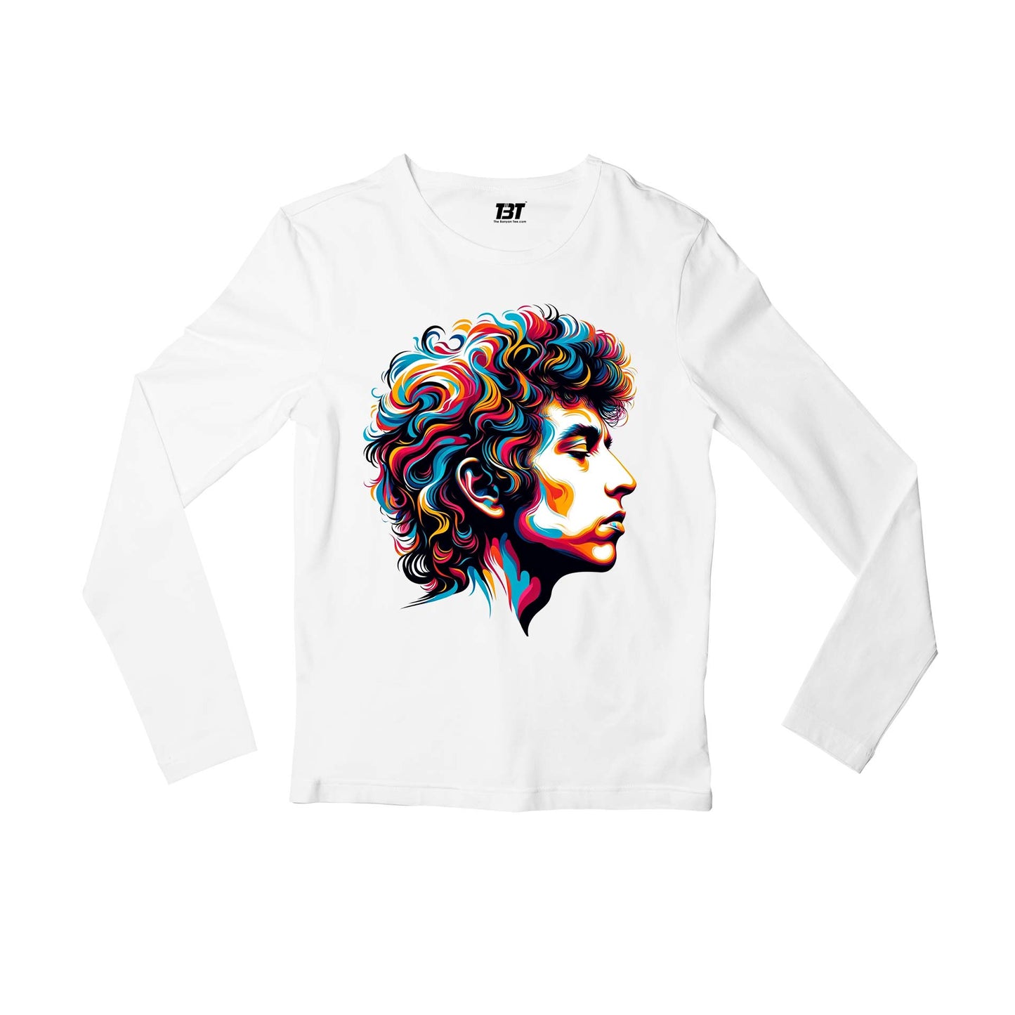 bob dylan fan art full sleeves long sleeves music band buy online india the banyan tee tbt men women girls boys unisex white
