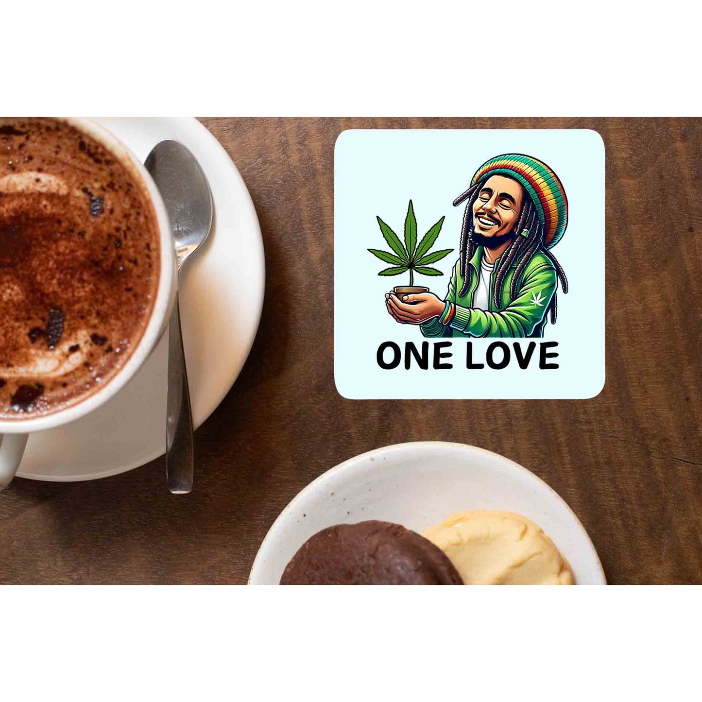 bob marley the only love coasters wooden table cups indian music band buy online india the banyan tee tbt men women girls boys unisex