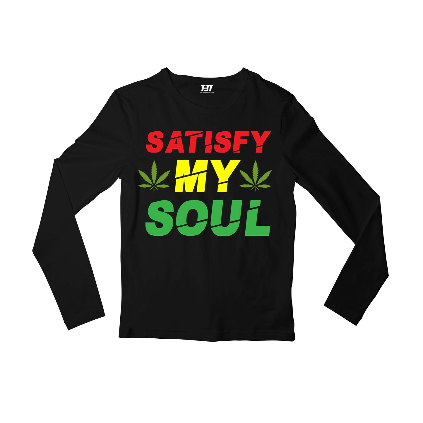 bob marley satisfy my soul full sleeves long sleeves music band buy online india the banyan tee tbt men women girls boys unisex black
