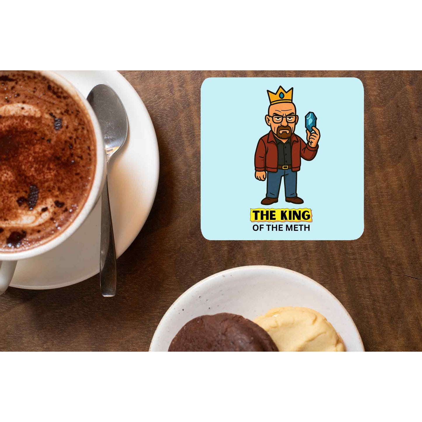 Breaking Bad Coaster Coasters Tea Coasters Coaster Set The Banyan Tee TBT The King Of The Blue Crystal