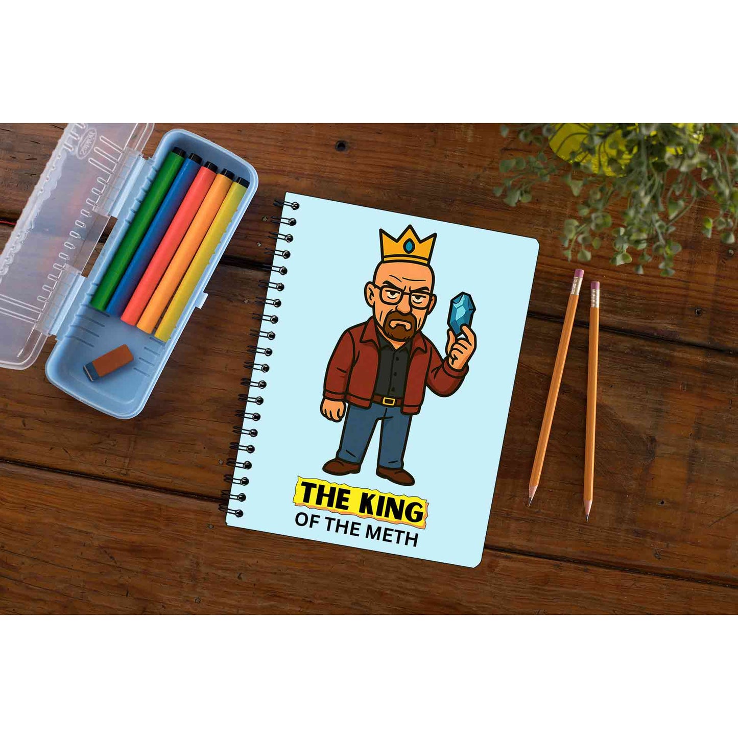 Breaking Bad Notebook by The Banyan Tee TBT - King Of The Blue Crystal