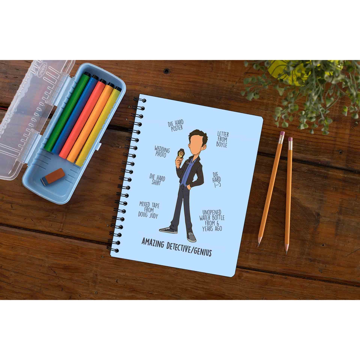 brooklyn nine-nine jake peralta notebook notepad diary buy online india the banyan tee tbt unruled detective jake peralta terry charles boyle gina linetti andy samberg merchandise clothing acceessories