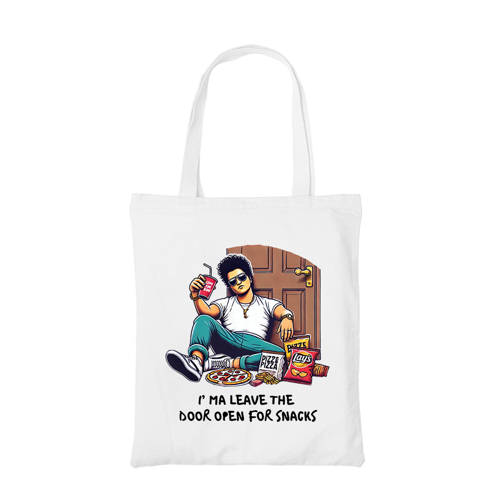 bruno mars door open tote bag cotton printed music band buy online india the banyan tee tbt men women girls boys unisex