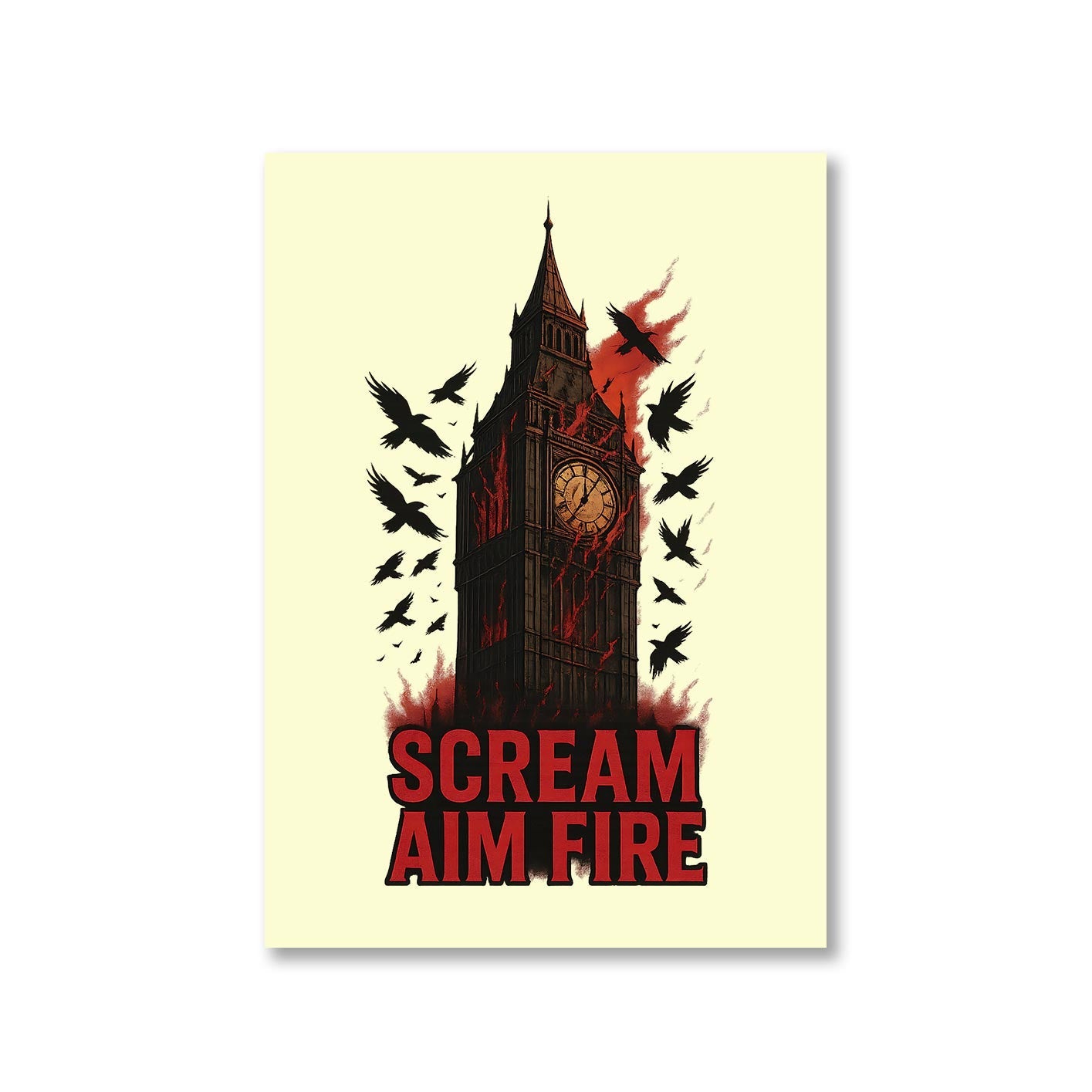 bullet for my valentine scream aim fire poster wall art buy online india the banyan tee tbt 8 x 10