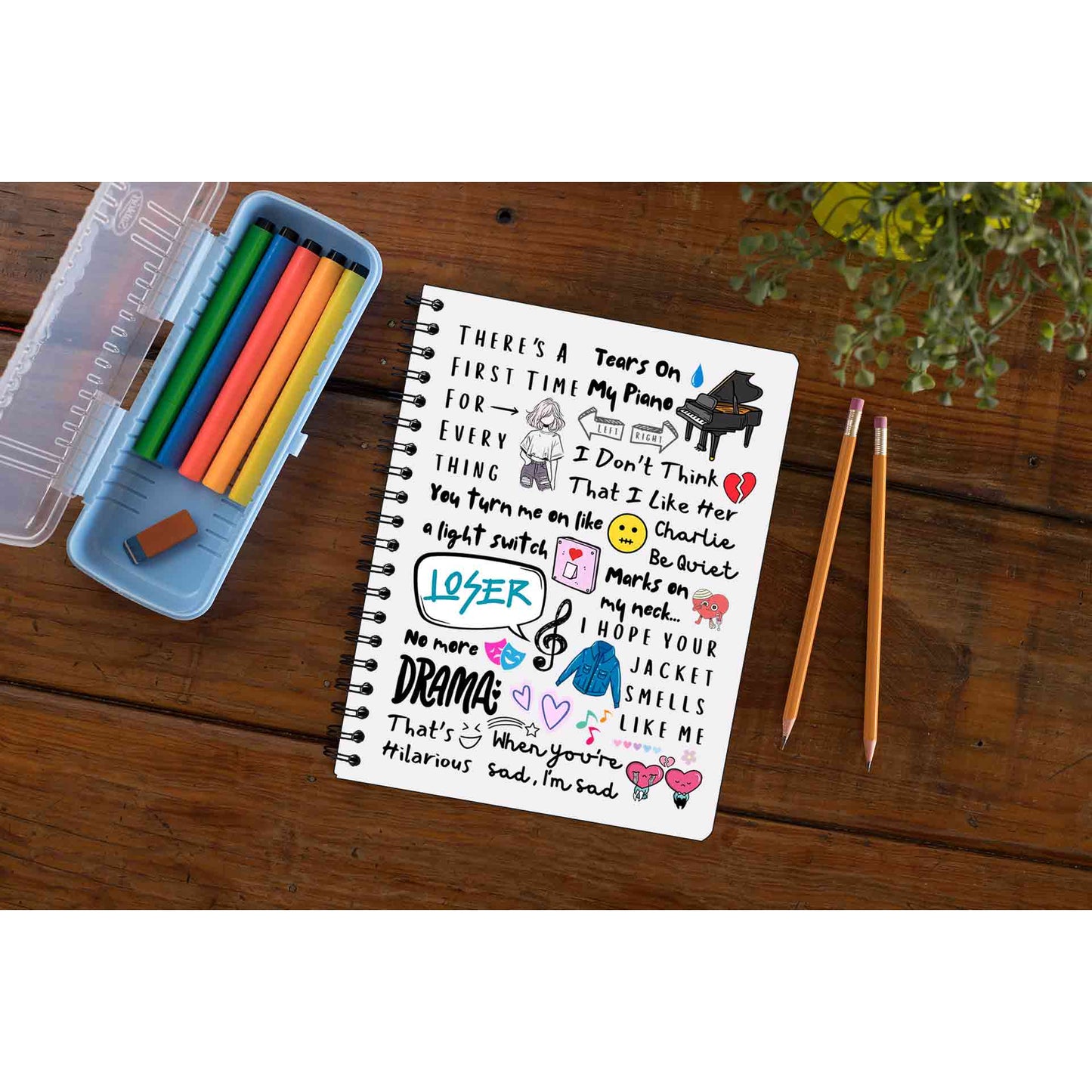 charlie puth doodle art notebook notepad diary buy online india the banyan tee tbt unruled