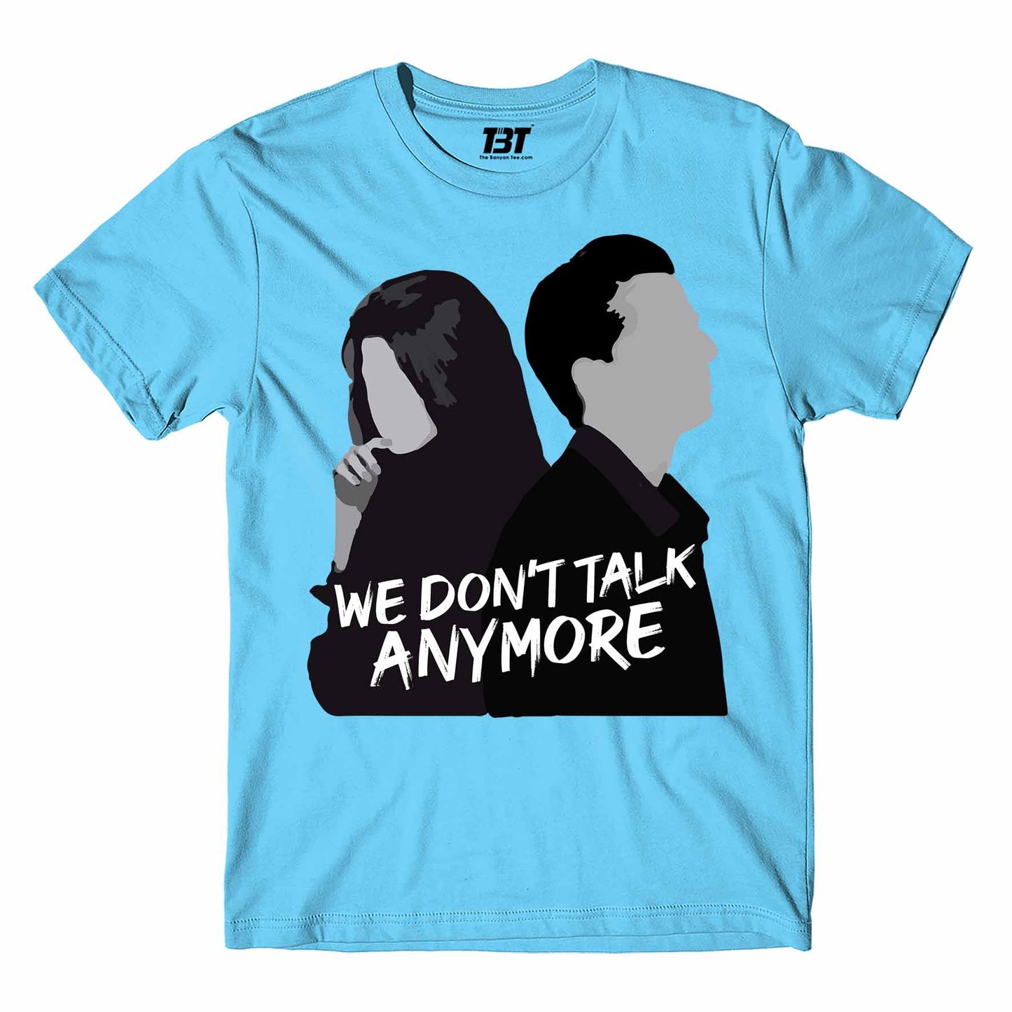 charlie puth we don't talk anymore t-shirt music band buy online india the banyan tee tbt men women girls boys unisex Sky Blue