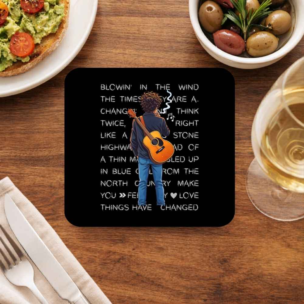 bob dylan dylanite coasters wooden table cups indian music band buy online india the banyan tee tbt men women girls boys unisex