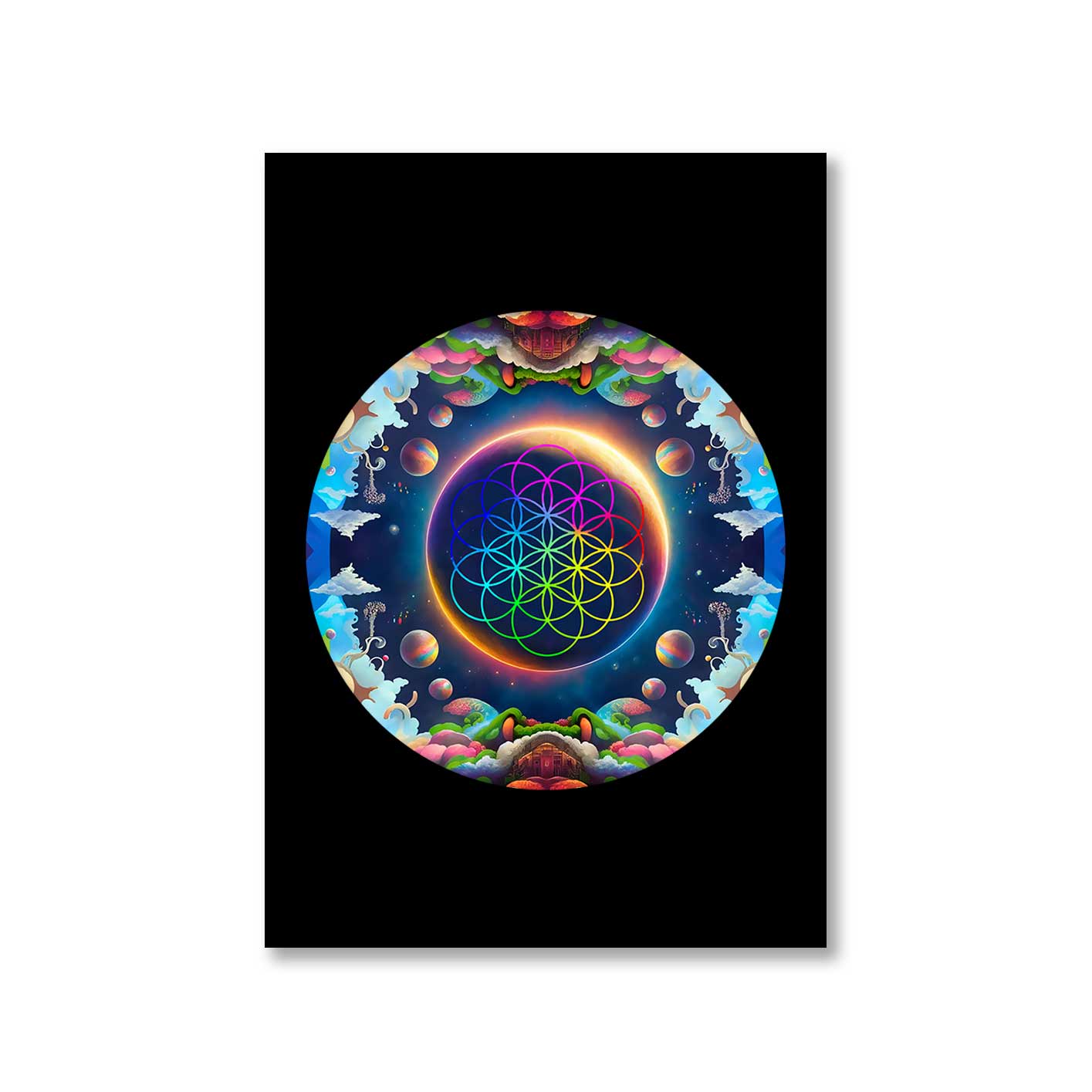 coldplay kaleidoscopic dreams poster wall art buy online india the banyan tee tbt a4