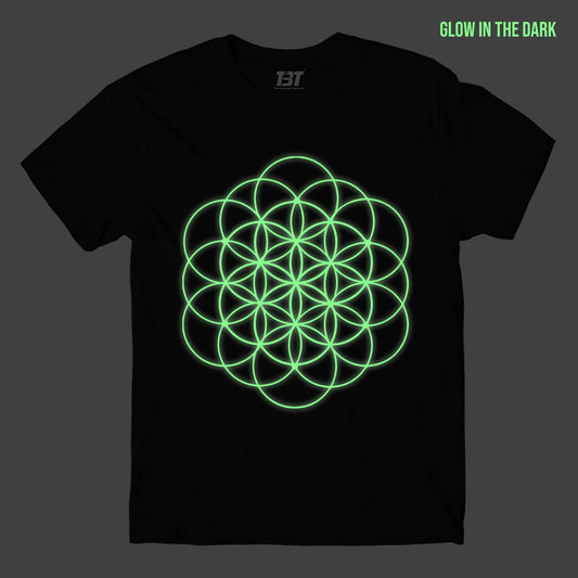 Glow In The Dark Coldplay Flower Of Life T-shirt by The Banyan Tee