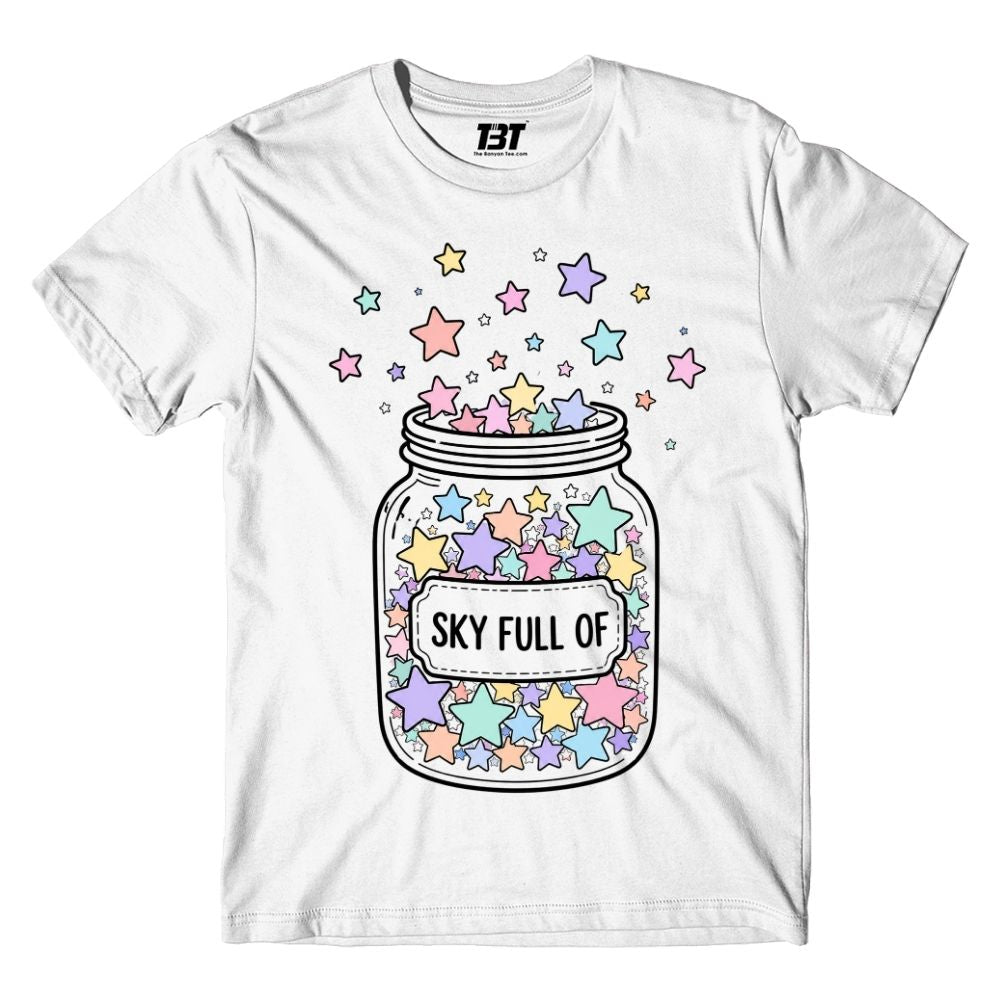coldplay starry sky t-shirt music band buy online india the banyan tee tbt men women girls boys unisex white