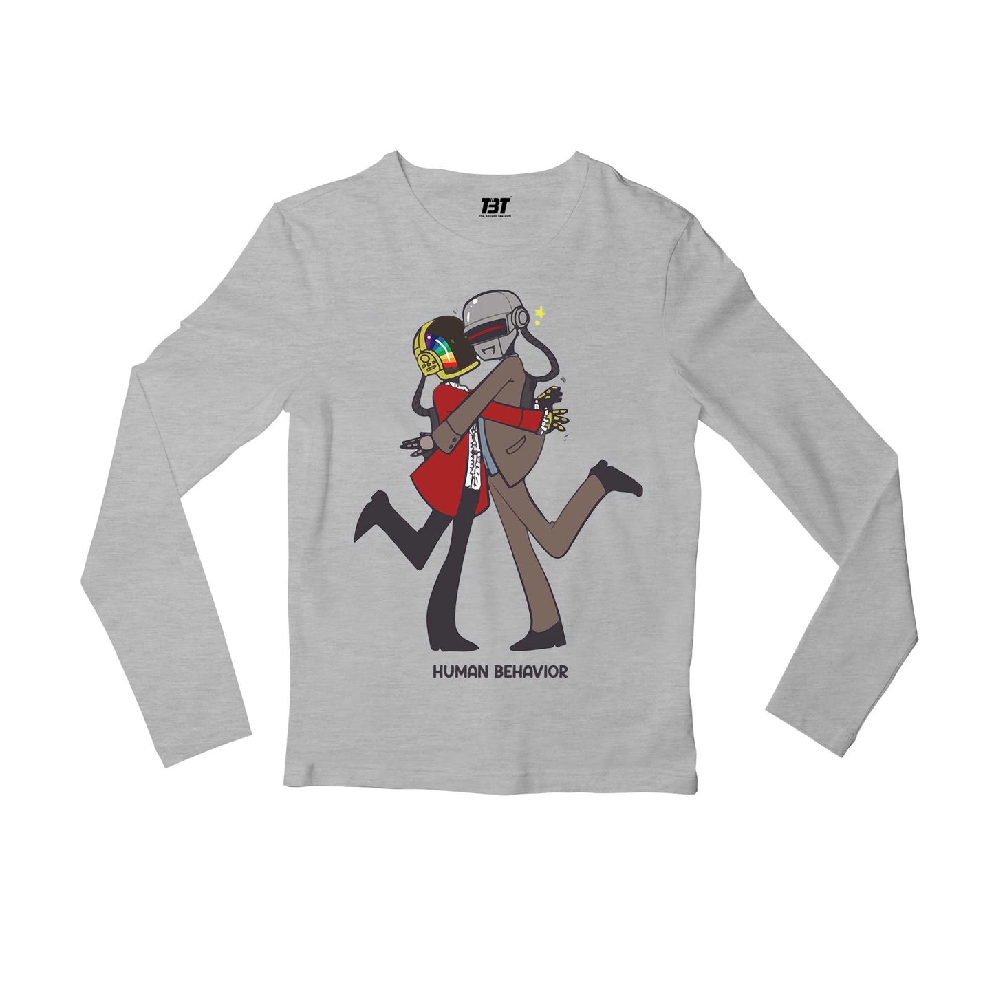 daft punk human behavior full sleeves long sleeves music band buy online india the banyan tee tbt men women girls boys unisex gray