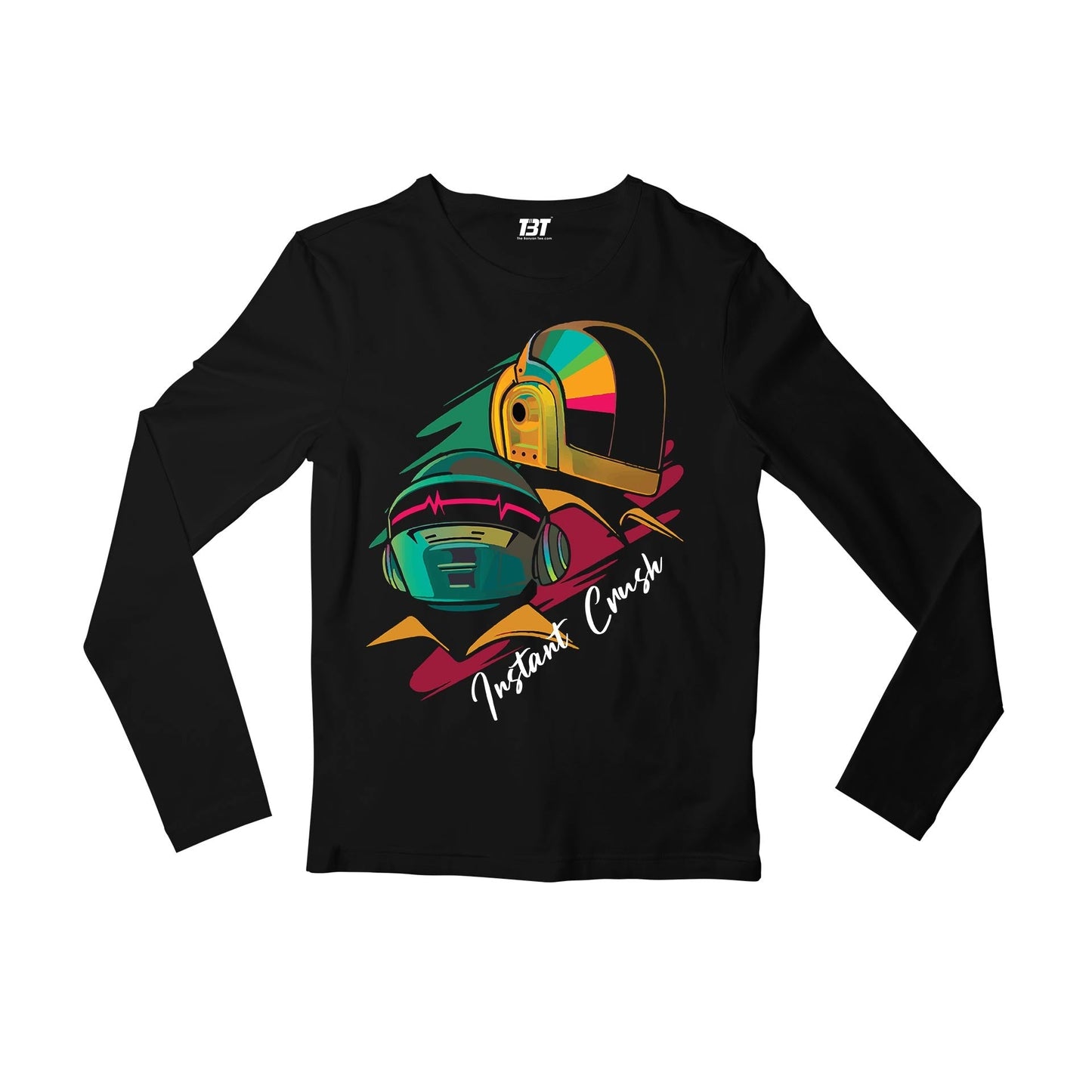 daft punk instant crush full sleeves long sleeves music band buy online india the banyan tee tbt men women girls boys unisex black