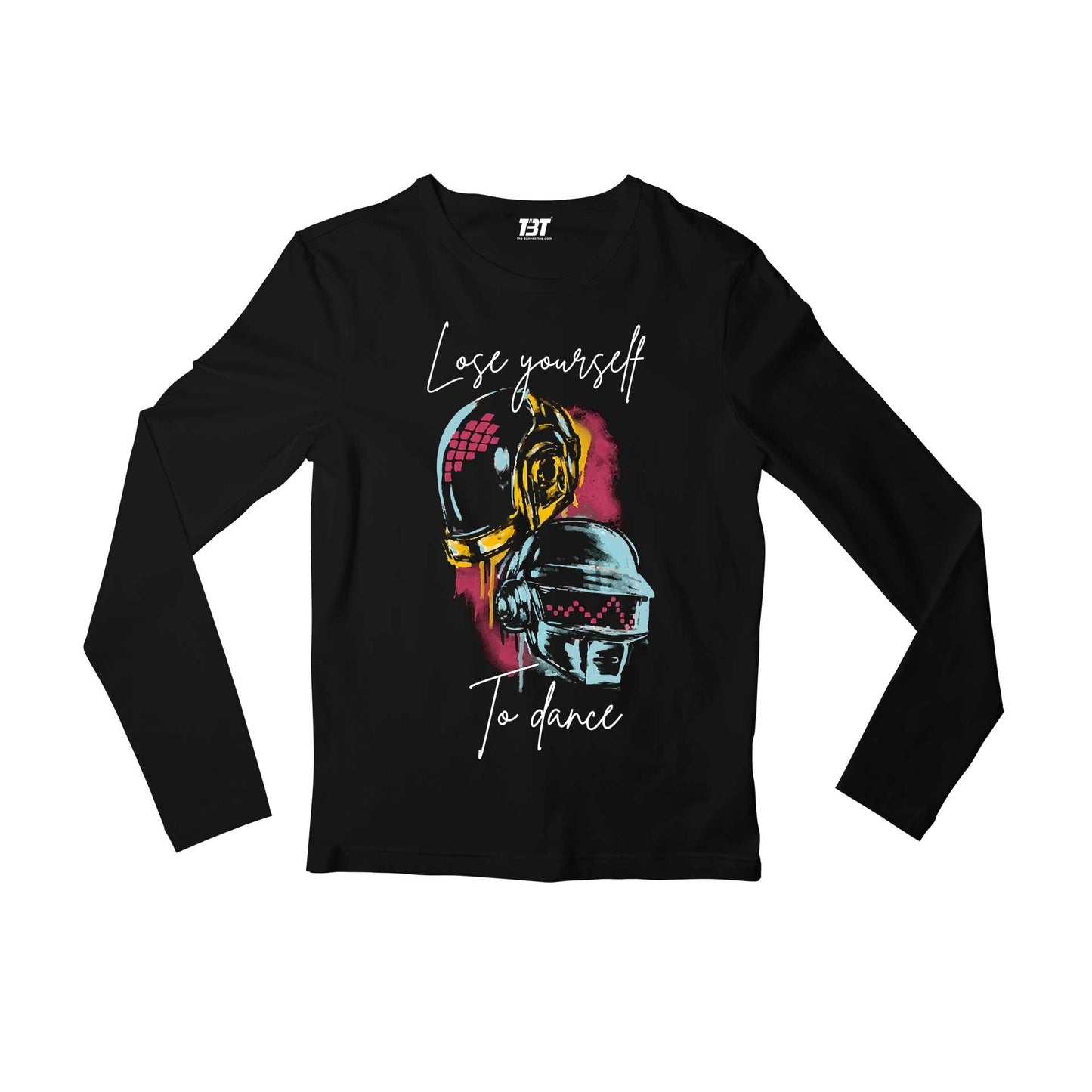 daft punk lose yourself to dance full sleeves long sleeves music band buy online india the banyan tee tbt men women girls boys unisex black