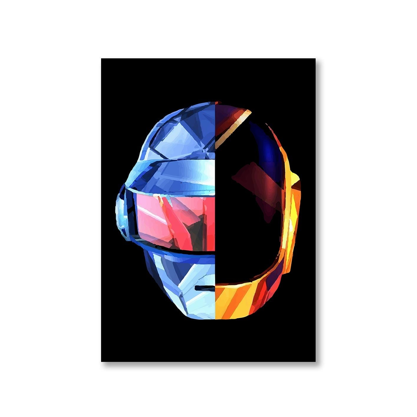 daft punk the punk helmets poster wall art buy online india the banyan tee tbt a4