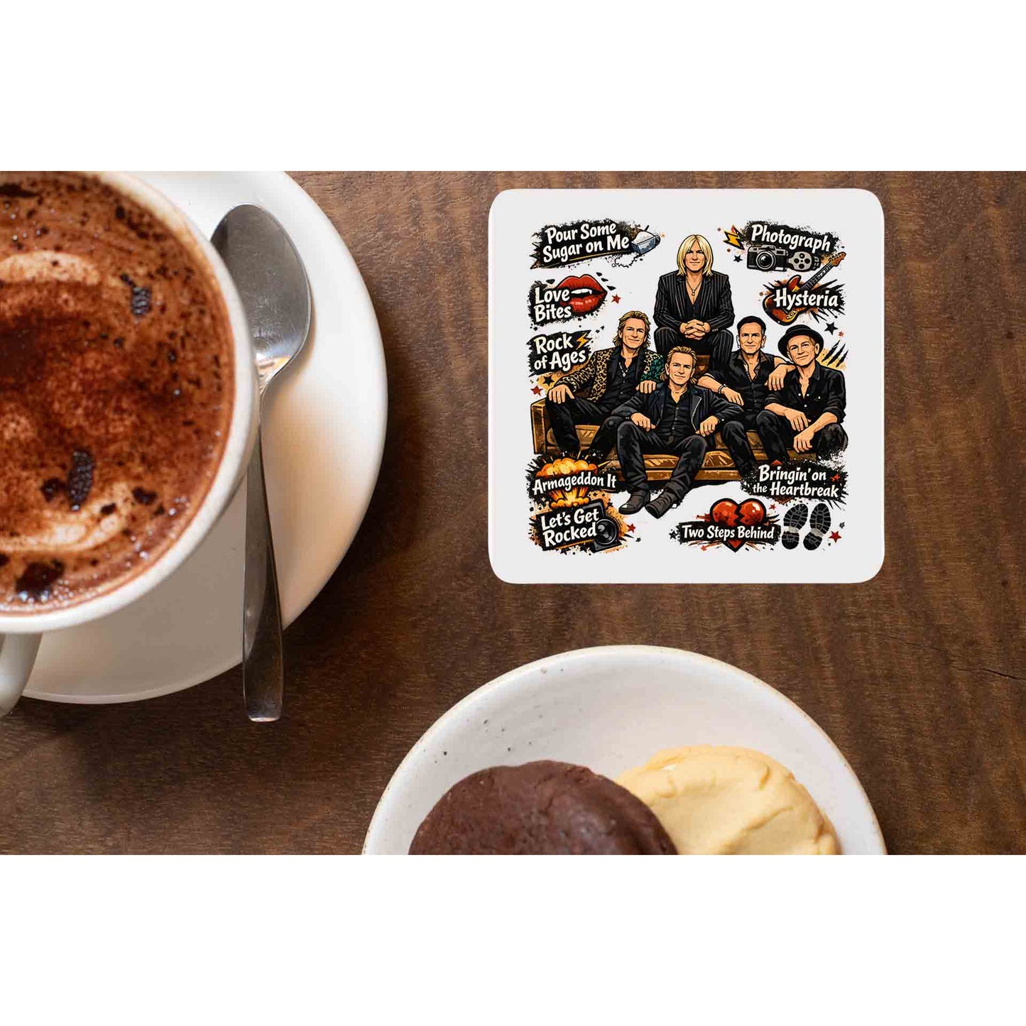 def leppard doodle leppard coasters wooden table cups indian music band buy online india the banyan tee tbt men women girls boys unisex