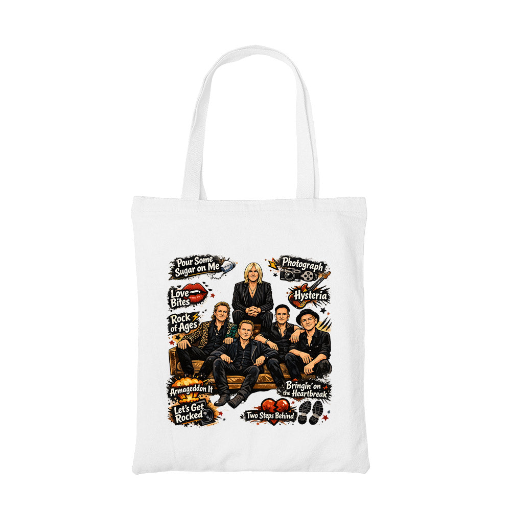 def leppard doodle leppard tote bag cotton printed music band buy online india the banyan tee tbt men women girls boys unisex