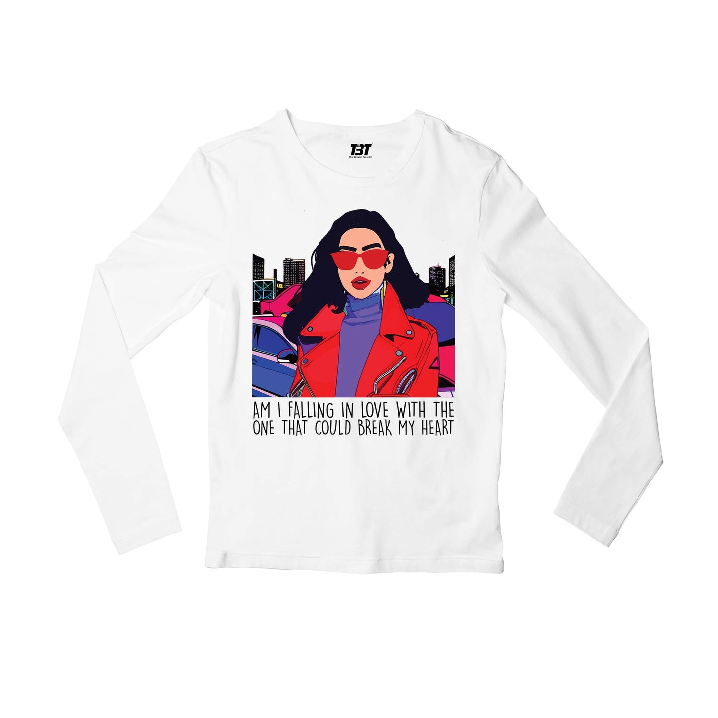 dua lipa break my heart full sleeves long sleeves music band buy online india the banyan tee tbt men women girls boys unisex white