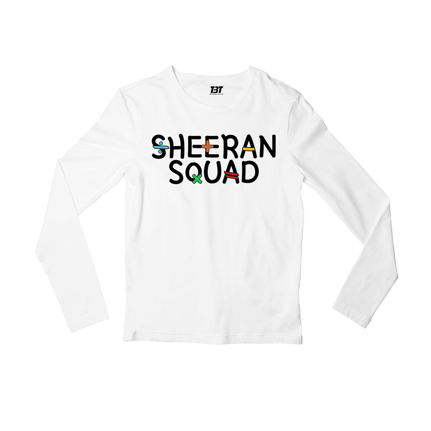 ed sheeran sheeran squad full sleeves long sleeves music band buy online india the banyan tee tbt men women girls boys unisex white