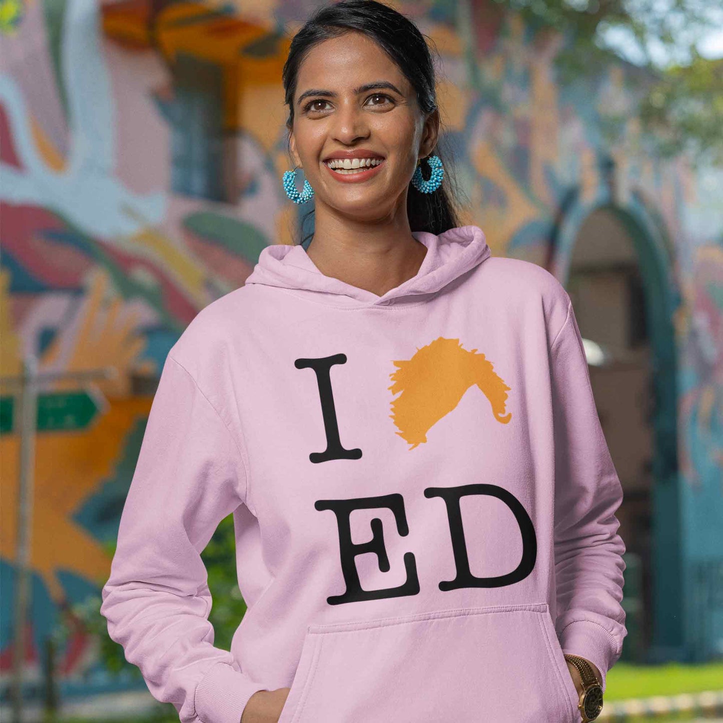 ed sheeran i love ed hoodie hooded sweatshirt winterwear music band buy online india the banyan tee tbt men women girls boys unisex baby pink