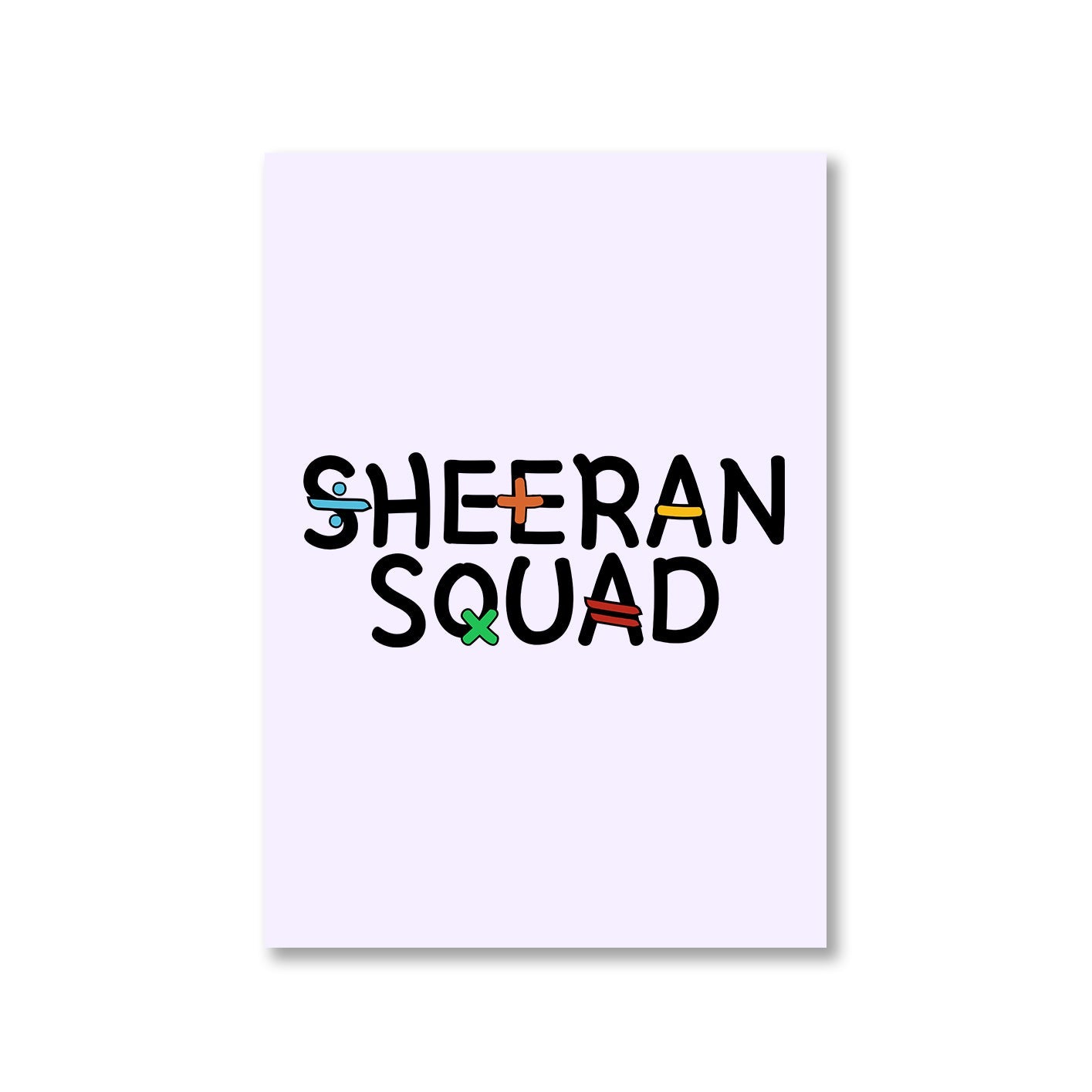 ed sheeran sheeran squad poster wall art buy online india the banyan tee tbt a4