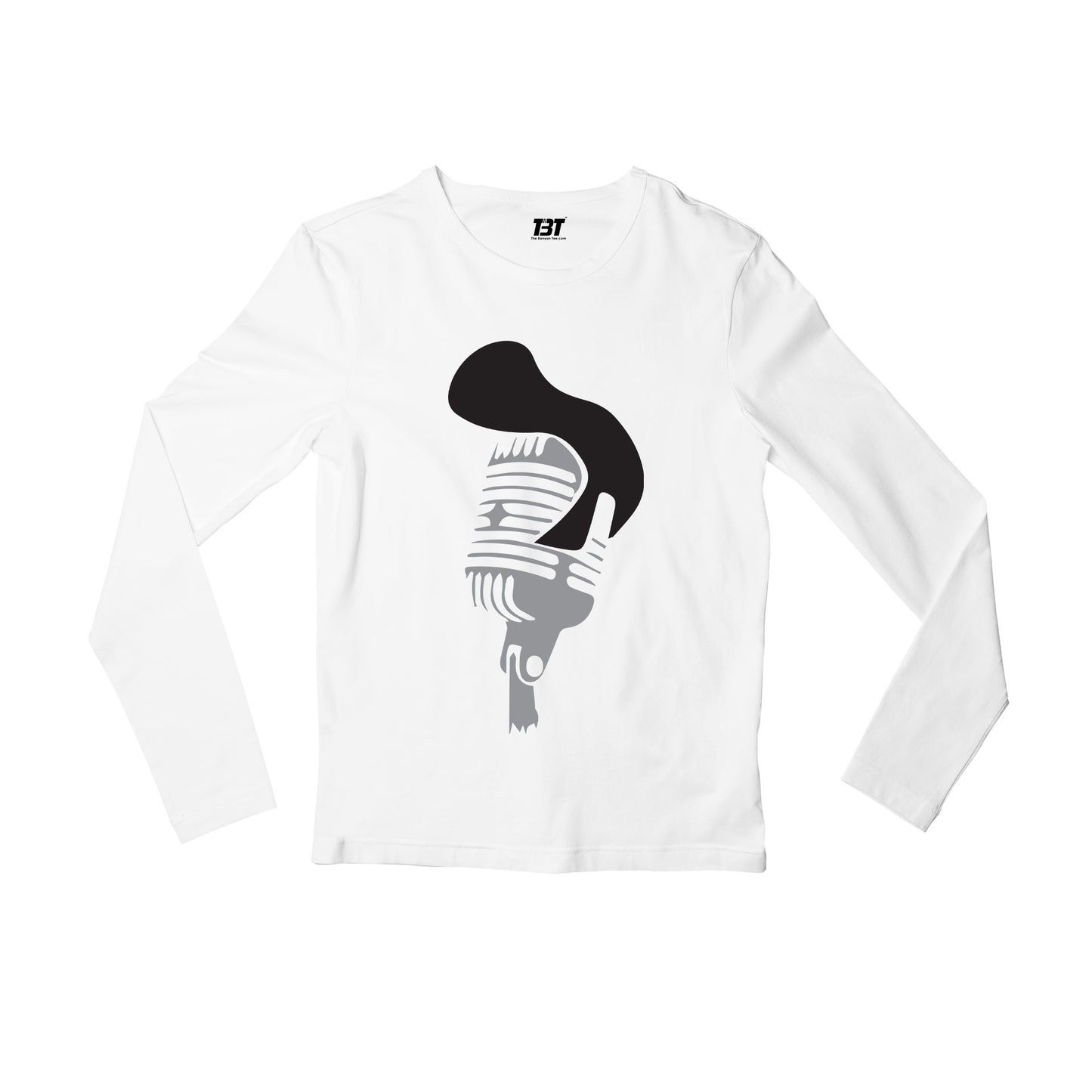 elvis presley the king of rock 'n roll full sleeves long sleeves music band buy online india the banyan tee tbt men women girls boys unisex white