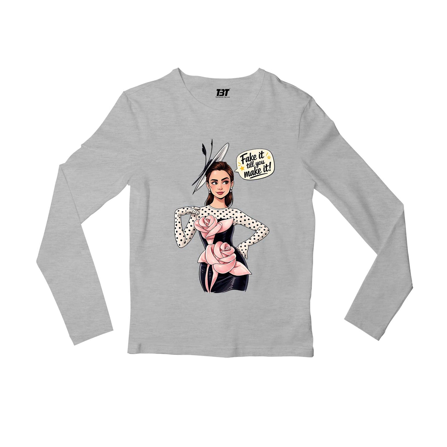 emily in paris fake it till you make it full sleeves long sleeves tv & movies buy online india the banyan tee tbt men women girls boys unisex gray