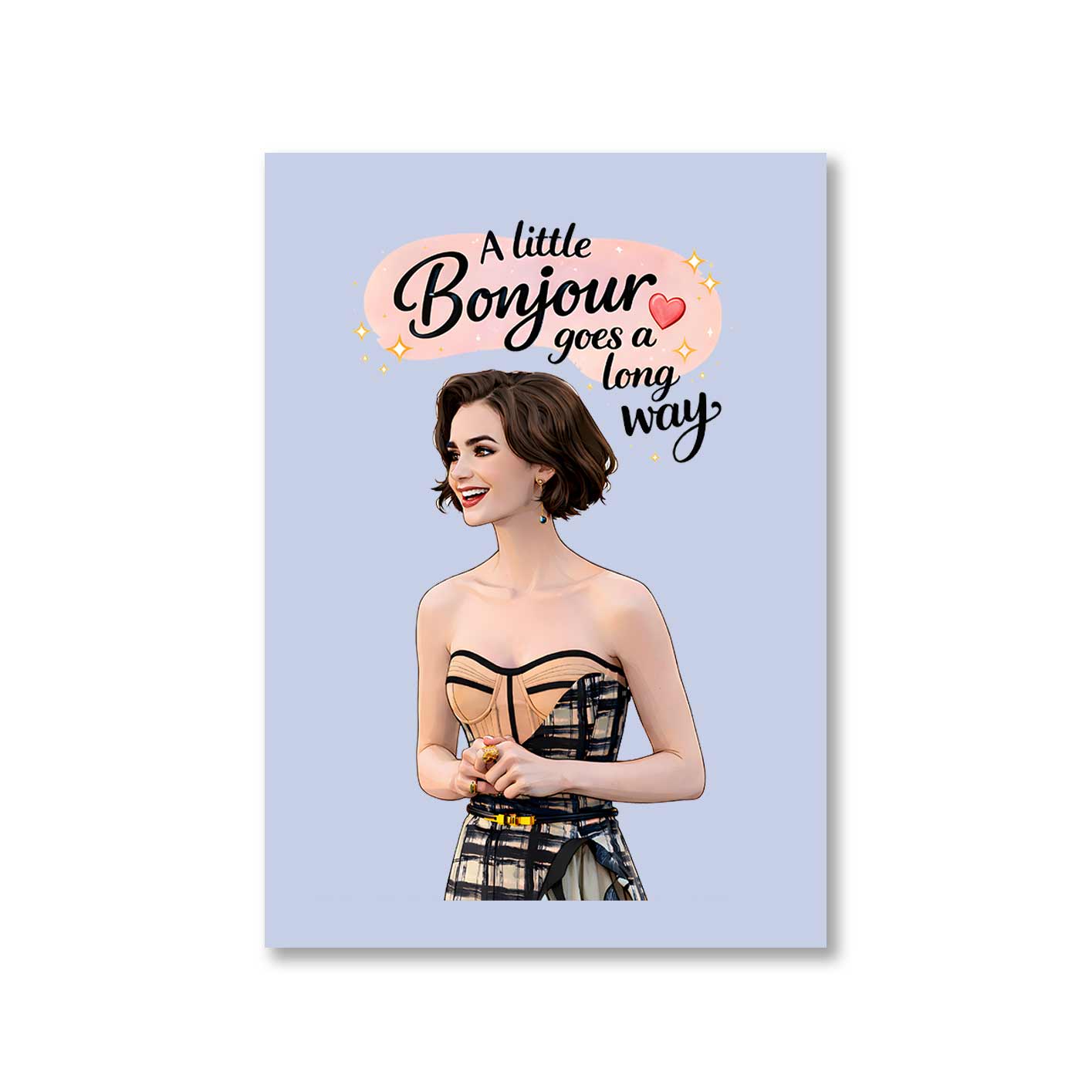 emily in paris a little bonjour poster wall art buy online india the banyan tee tbt 8 x 10