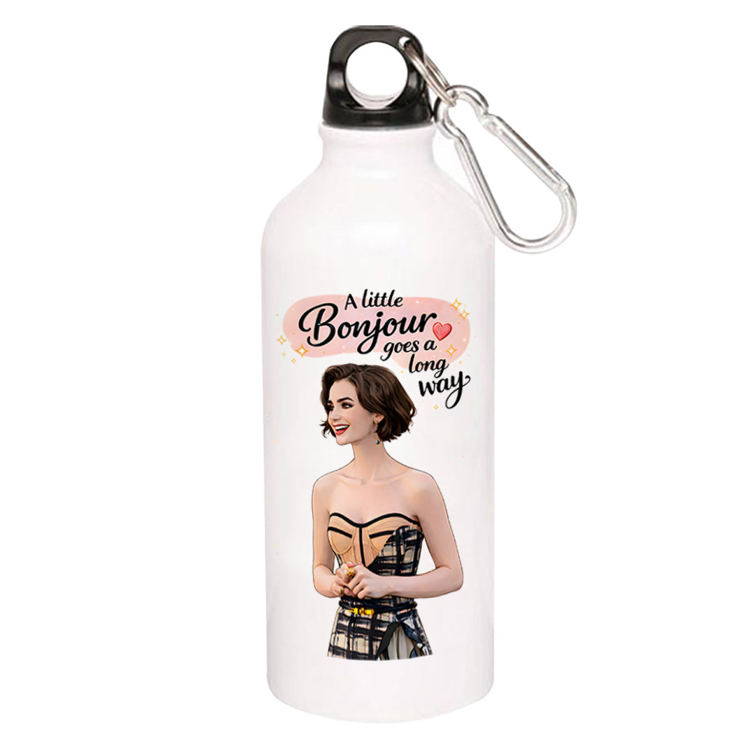 emily in paris a little bonjour sipper steel water bottle flask gym shaker tv & movies buy online india the banyan tee tbt men women girls boys unisex