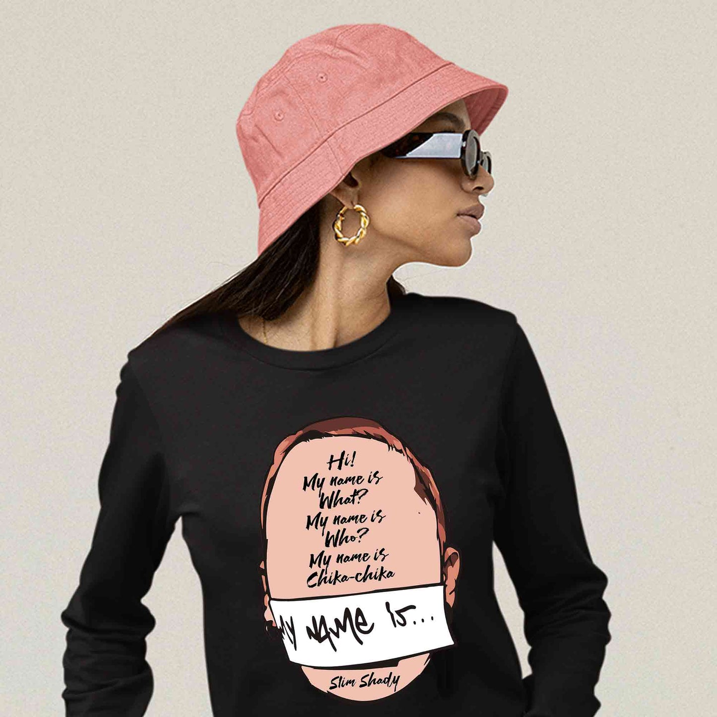 eminem my name is full sleeves long sleeves music band buy online india the banyan tee tbt men women girls boys unisex black