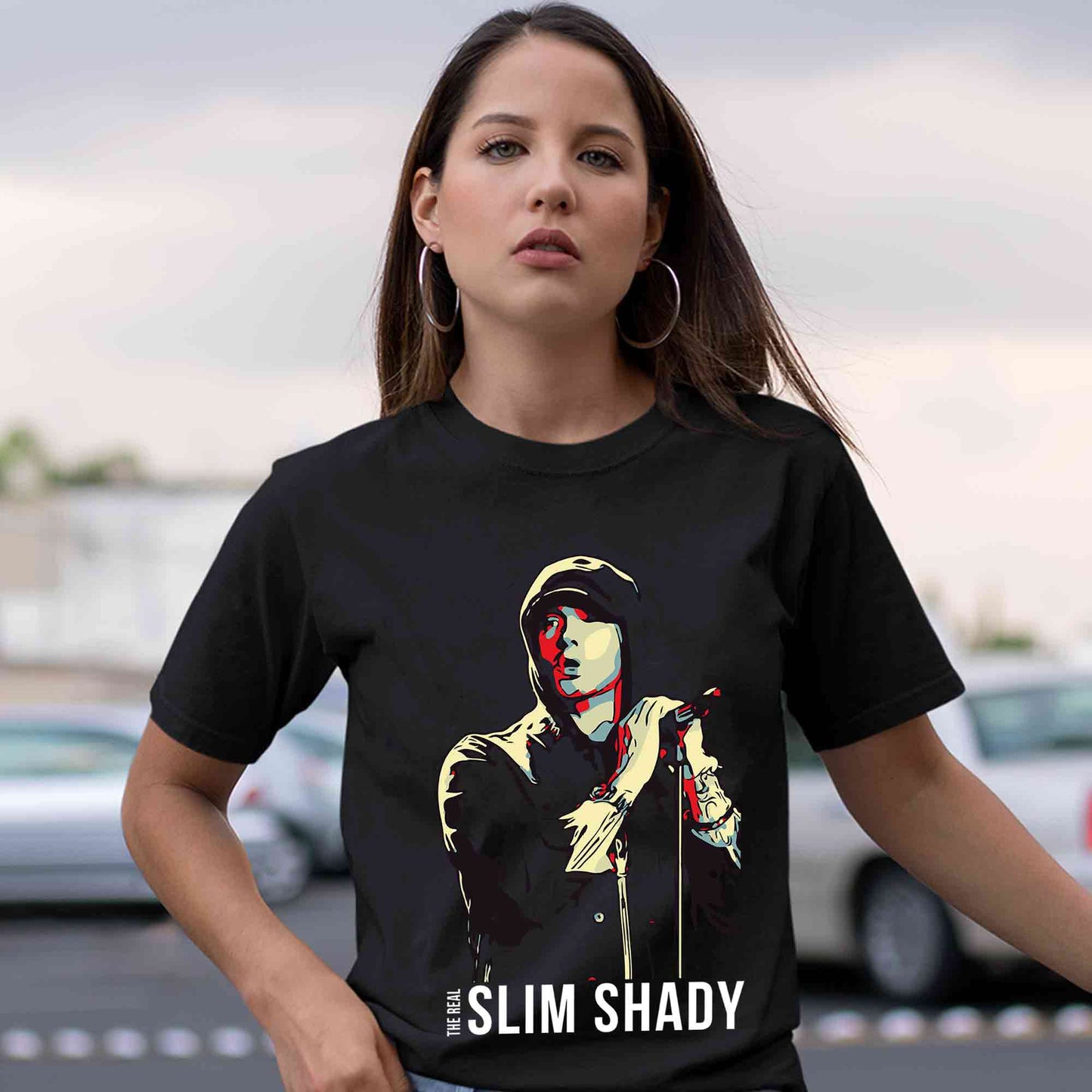 eminem the real slim shady t-shirt music band buy online india the banyan tee tbt men women girls boys unisex black